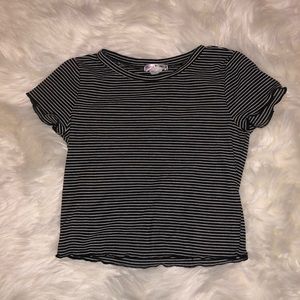 Cropped striped shirt, size S, or XS
